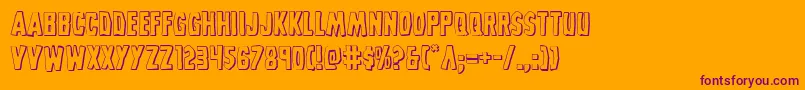 Grimghost3D Font – Purple Fonts on Orange Background