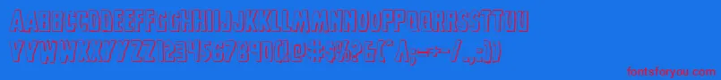 Grimghost3D Font – Red Fonts on Blue Background