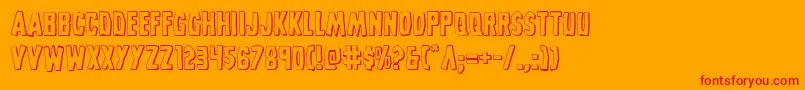 fuente Grimghost3D – Fuentes Rojas Sobre Fondo Naranja
