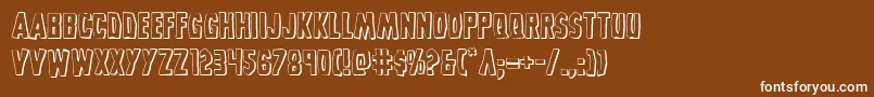 Grimghost3D Font – White Fonts on Brown Background