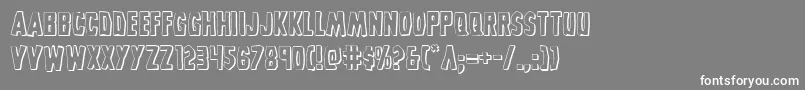 フォントGrimghost3D – 灰色の背景に白い文字