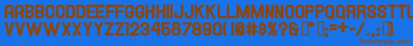 Hallandaleheavy Font – Brown Fonts on Blue Background
