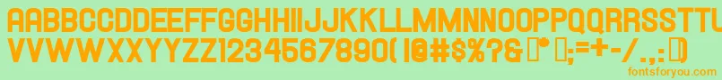 Hallandaleheavy Font – Orange Fonts on Green Background