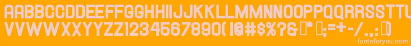 Hallandaleheavy Font – Pink Fonts on Orange Background