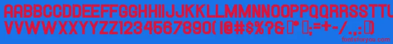 Hallandaleheavy Font – Red Fonts on Blue Background