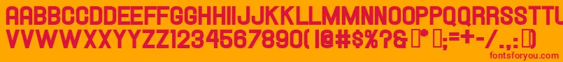 Hallandaleheavy Font – Red Fonts on Orange Background