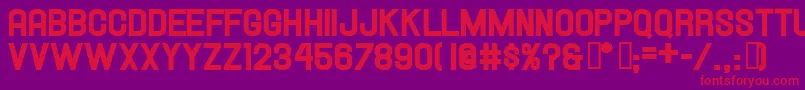 Hallandaleheavy-fontti – punaiset fontit violetilla taustalla
