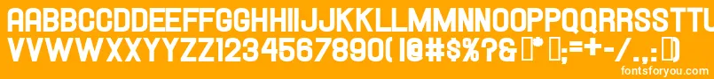 Hallandaleheavy Font – White Fonts on Orange Background