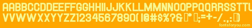 Hallandaleheavy Font – Yellow Fonts on Orange Background