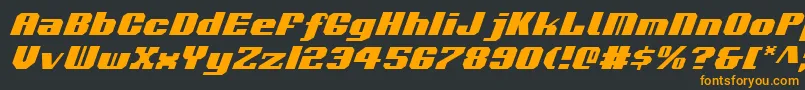 Voortrekkeri Font – Orange Fonts on Black Background