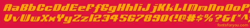 Voortrekkeri Font – Orange Fonts on Red Background
