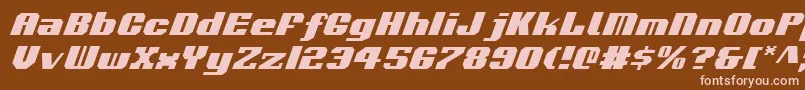 Voortrekkeri Font – Pink Fonts on Brown Background