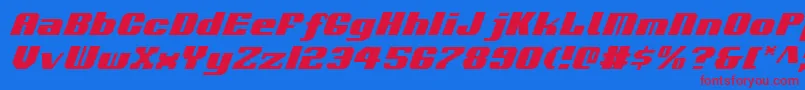Voortrekkeri Font – Red Fonts on Blue Background