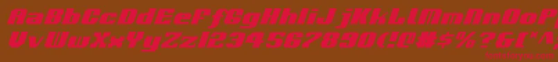 Voortrekkeri Font – Red Fonts on Brown Background