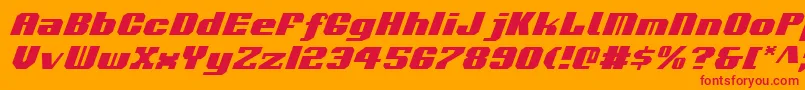 Voortrekkeri Font – Red Fonts on Orange Background