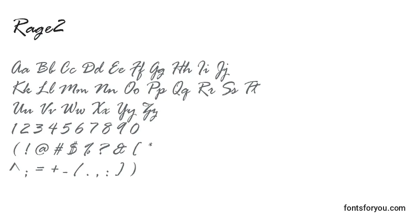 Czcionka Rage2 – alfabet, cyfry, specjalne znaki