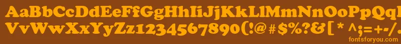 Cooper Font – Orange Fonts on Brown Background