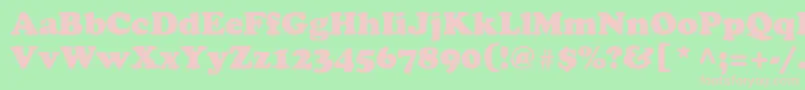 Cooper Font – Pink Fonts on Green Background