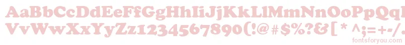 Cooper Font – Pink Fonts on White Background