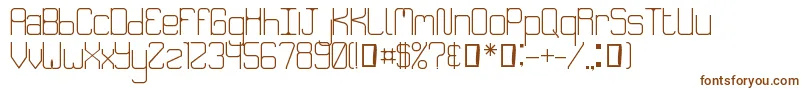 SpeakeasyMenuRegular Font – Brown Fonts on White Background