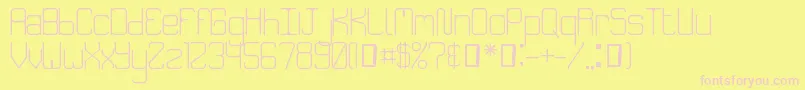 SpeakeasyMenuRegular Font – Pink Fonts on Yellow Background