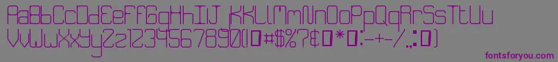 Шрифт SpeakeasyMenuRegular – фиолетовые шрифты на сером фоне