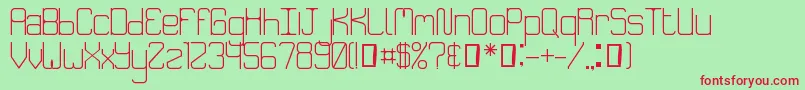 SpeakeasyMenuRegular Font – Red Fonts on Green Background