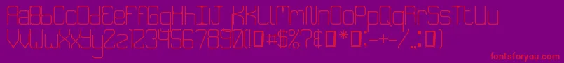 SpeakeasyMenuRegular Font – Red Fonts on Purple Background