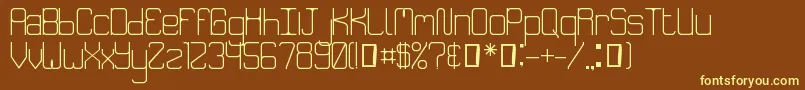 Шрифт SpeakeasyMenuRegular – жёлтые шрифты на коричневом фоне