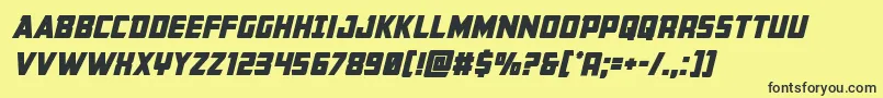 Buchananboldital Font – Black Fonts on Yellow Background