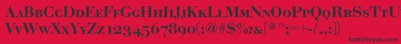 Eurobodscddembol Font – Black Fonts on Red Background