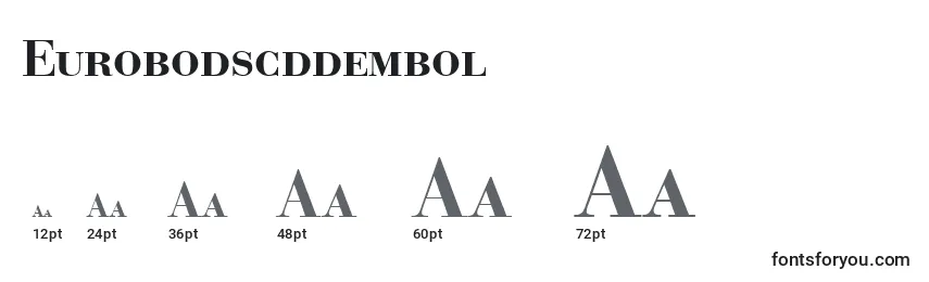 Размеры шрифта Eurobodscddembol