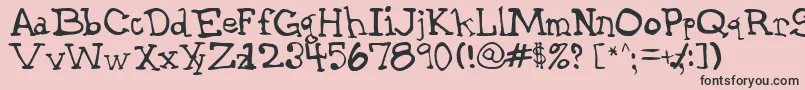 Garthrg-Schriftart – Schwarze Schriften auf rosa Hintergrund