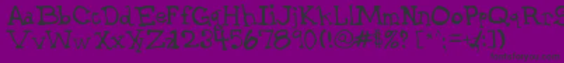 Garthrg Font – Black Fonts on Purple Background