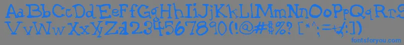 Garthrg Font – Blue Fonts on Gray Background
