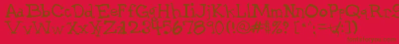 Garthrg Font – Brown Fonts on Red Background