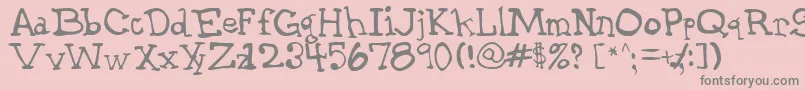 フォントGarthrg – ピンクの背景に灰色の文字