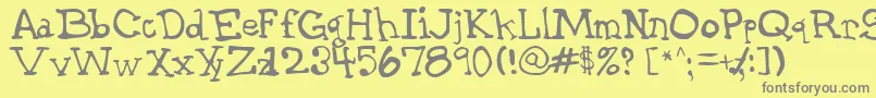 Garthrg Font – Gray Fonts on Yellow Background