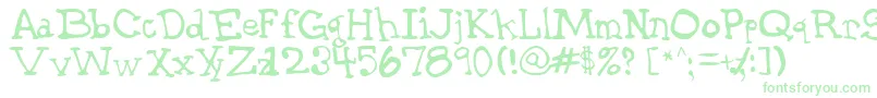 Garthrg-Schriftart – Grüne Schriften auf weißem Hintergrund