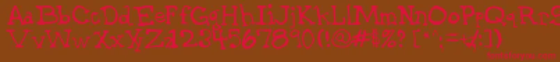 Garthrg Font – Red Fonts on Brown Background