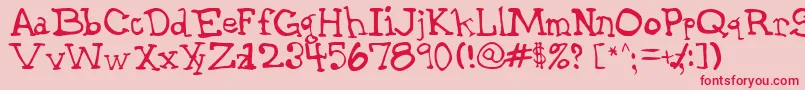 Garthrg Font – Red Fonts on Pink Background