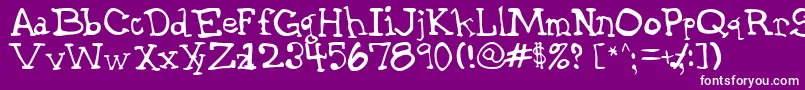 Garthrg Font – White Fonts on Purple Background