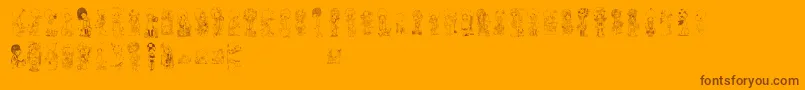 Comorimorito Font – Brown Fonts on Orange Background