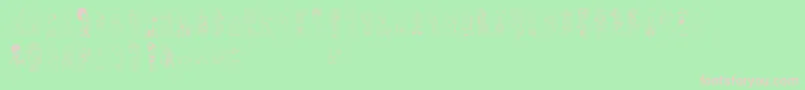 フォントComorimorito – 緑の背景にピンクのフォント