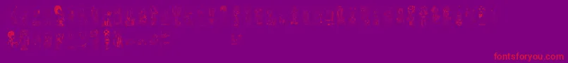 Comorimorito Font – Red Fonts on Purple Background