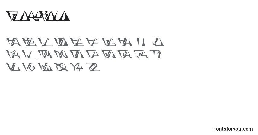 Schriftart GloryBold – Alphabet, Zahlen, spezielle Symbole