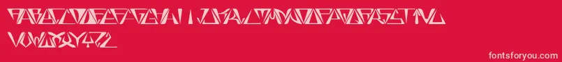 GloryBold Font – Pink Fonts on Red Background