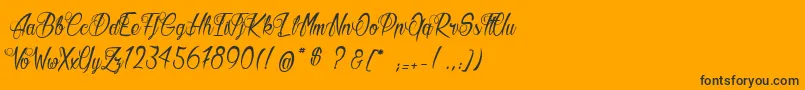 ButterKings Font – Black Fonts on Orange Background