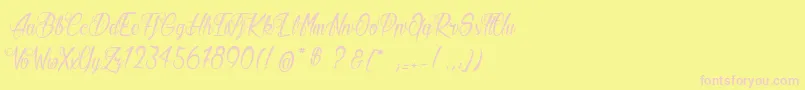 ButterKings-Schriftart – Rosa Schriften auf gelbem Hintergrund