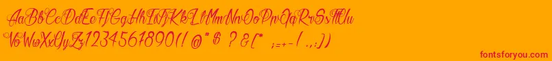 ButterKings Font – Red Fonts on Orange Background
